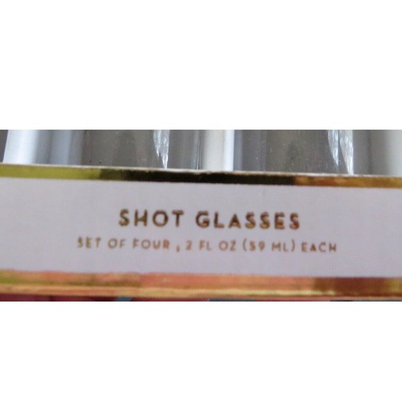 Team Bride Set of 4 Shot Glasses 2-Ounce Slant Collections New In Box - Picture 6 of 7